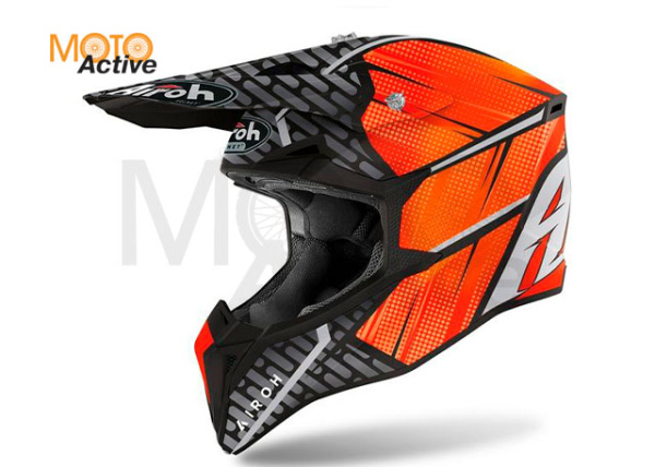 Кроссовый шлем Airoh Wraap Idol Orange Matt